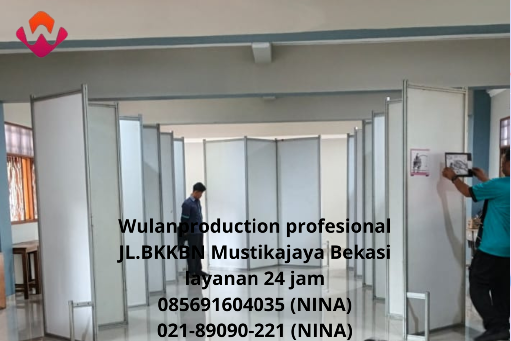 Sewa Partisi Putih Setting Zig zag Bogor