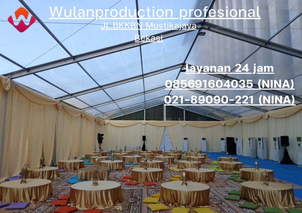 Sewa Tenda Roder Transparan Dan Set Meja Lesehan Area Bekasi