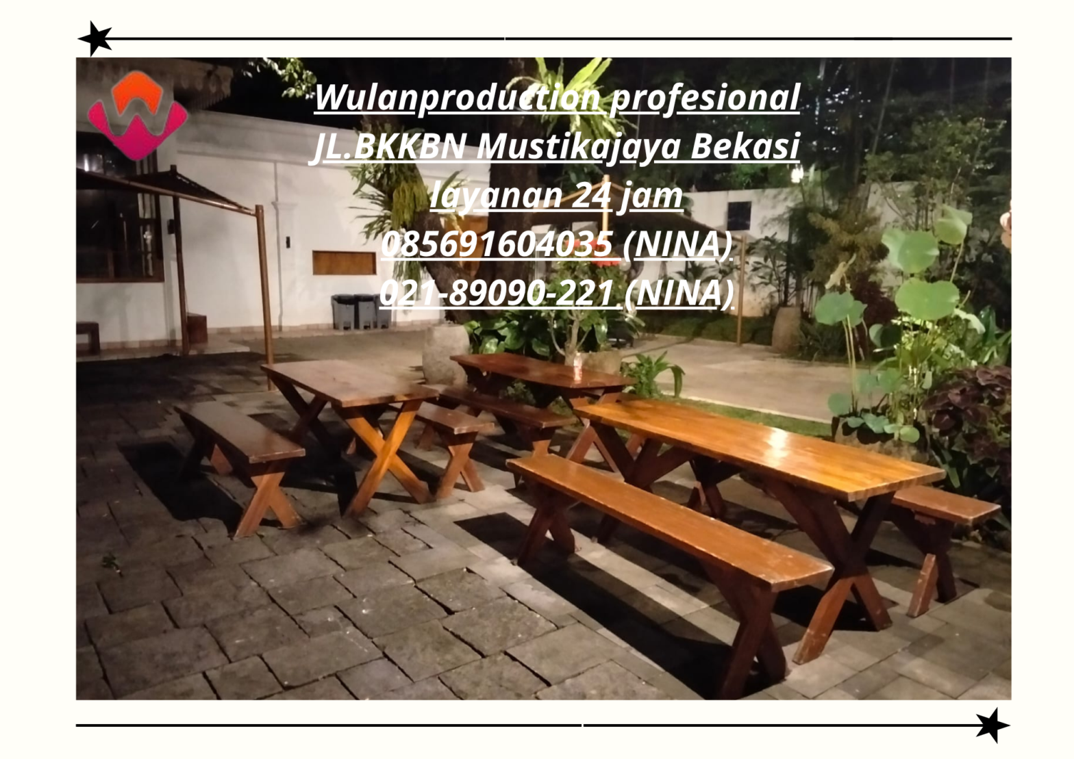 Rental Meja Dan Kursi Taman Gratis Ongkir Area Bekasi