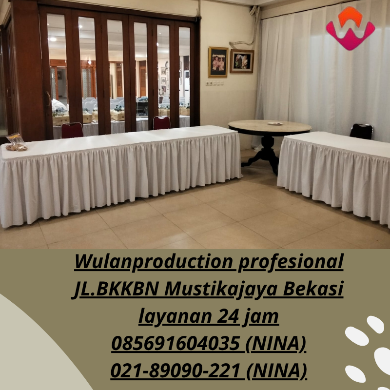 Sewa Alat Catering Lengkap Meja IBM cover Area Menteng