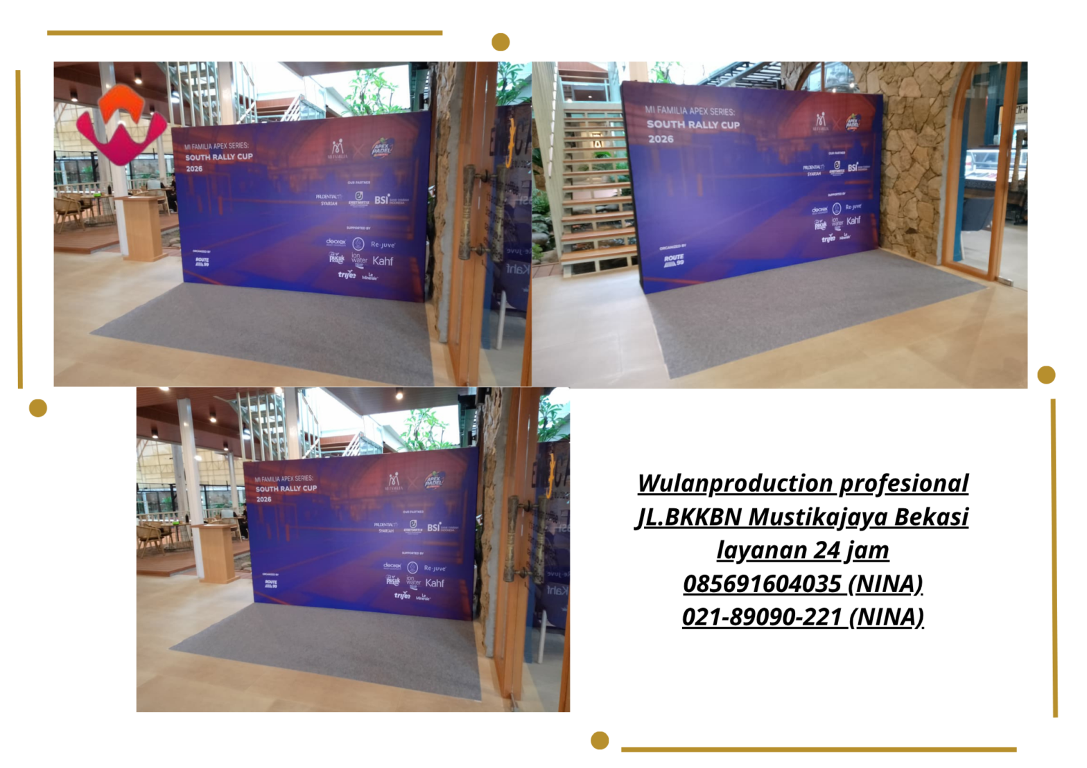 Sewa Backdrop Event family Padel Club Jakarta