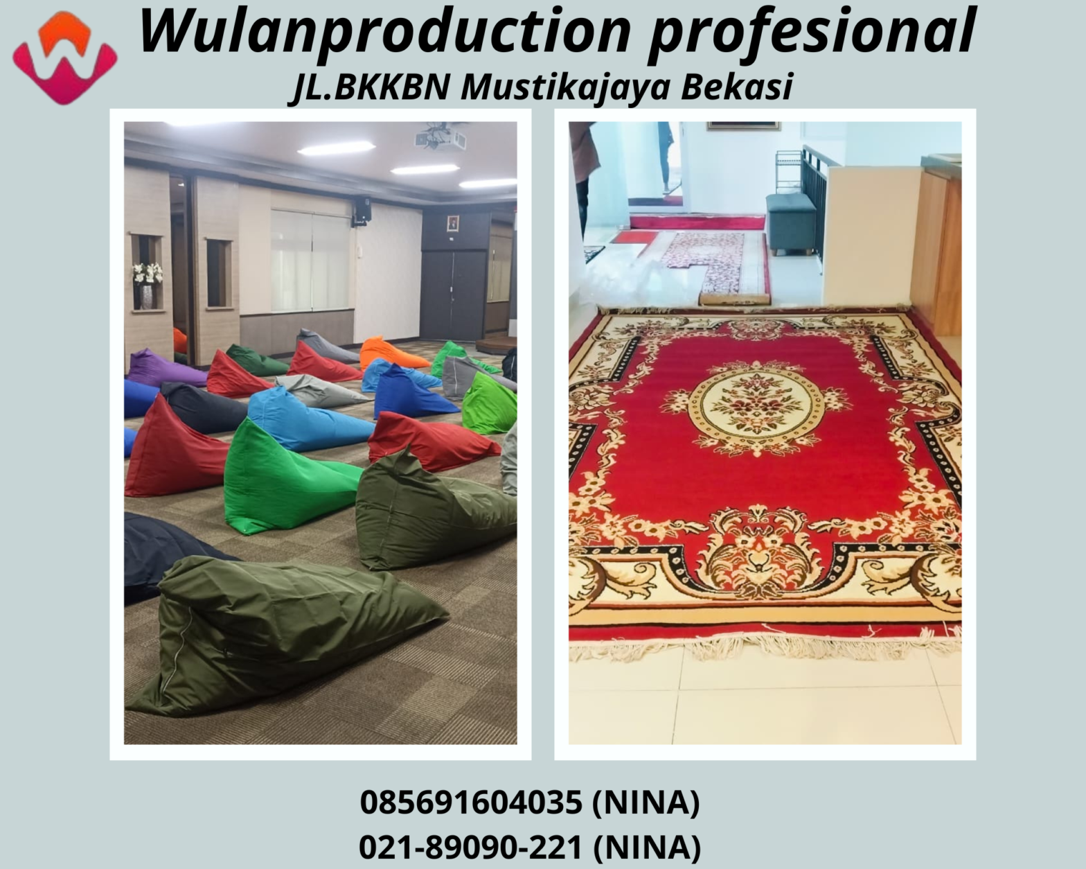 Sewa Beanbag Lengkap Dengan Karpet Permadani Area Meruya