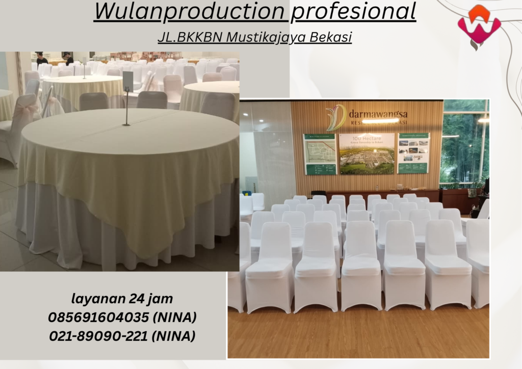 Sewa Cover Meja Dan Sarung Kursi Bersih Area Jakarta