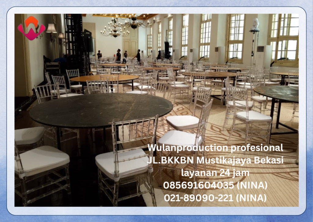 Sewa Kursi Tiffany Bening Lengkap Meja Area Tangerang