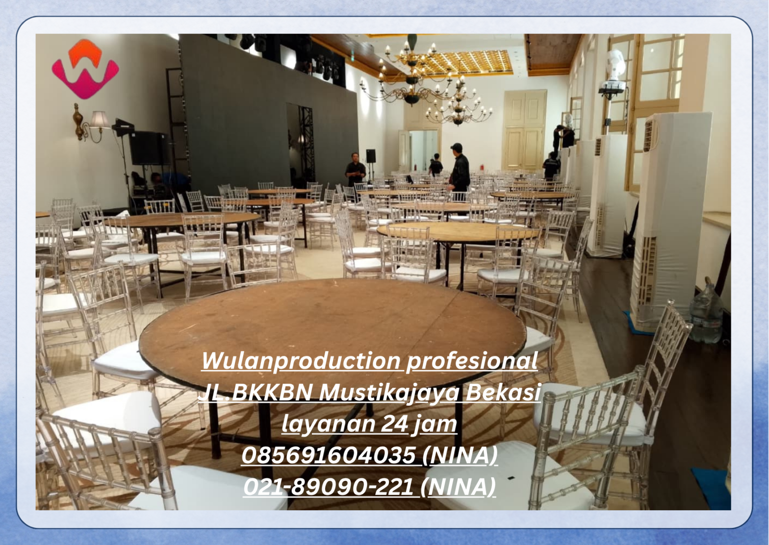 Sewa Kursi Tiffany Bening Lengkap Meja Area Tangerang