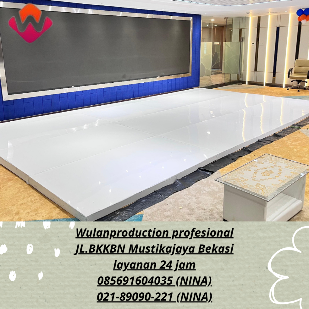 Sewa Panggung Melamin Putih Event Pondok Indah