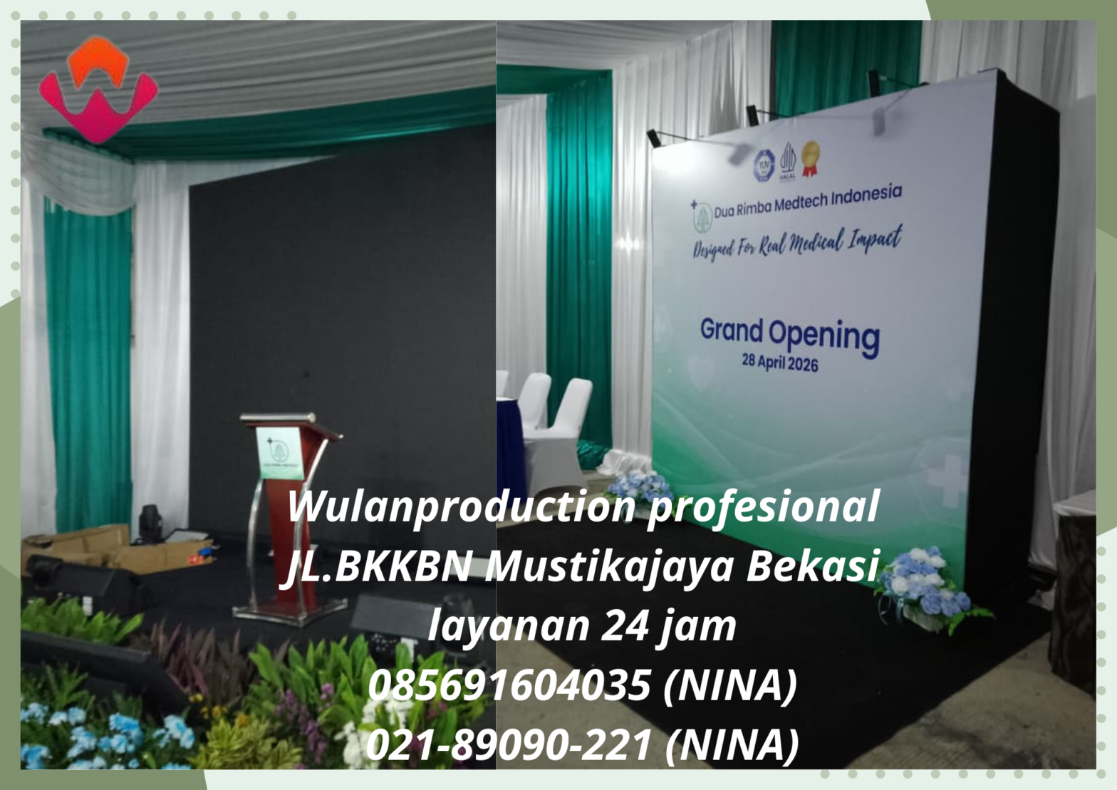 Sewa Podium Stage Backdrop Photobooth Jakarta