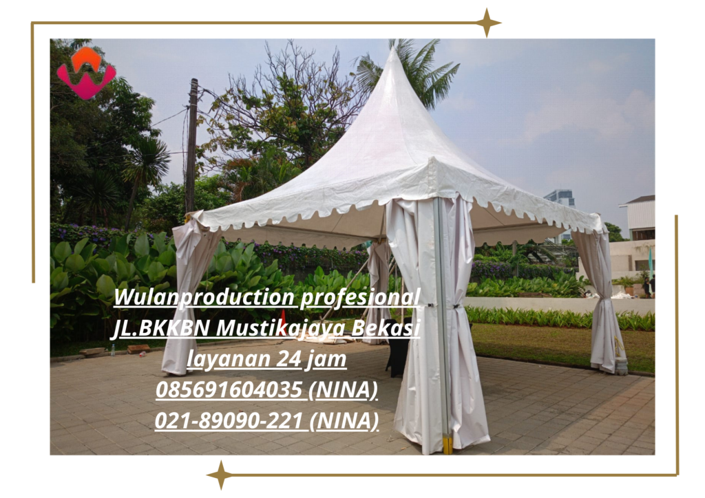 Sewa Sarnafil Tenda Model Kerucut Atap Putih Area Bekasi