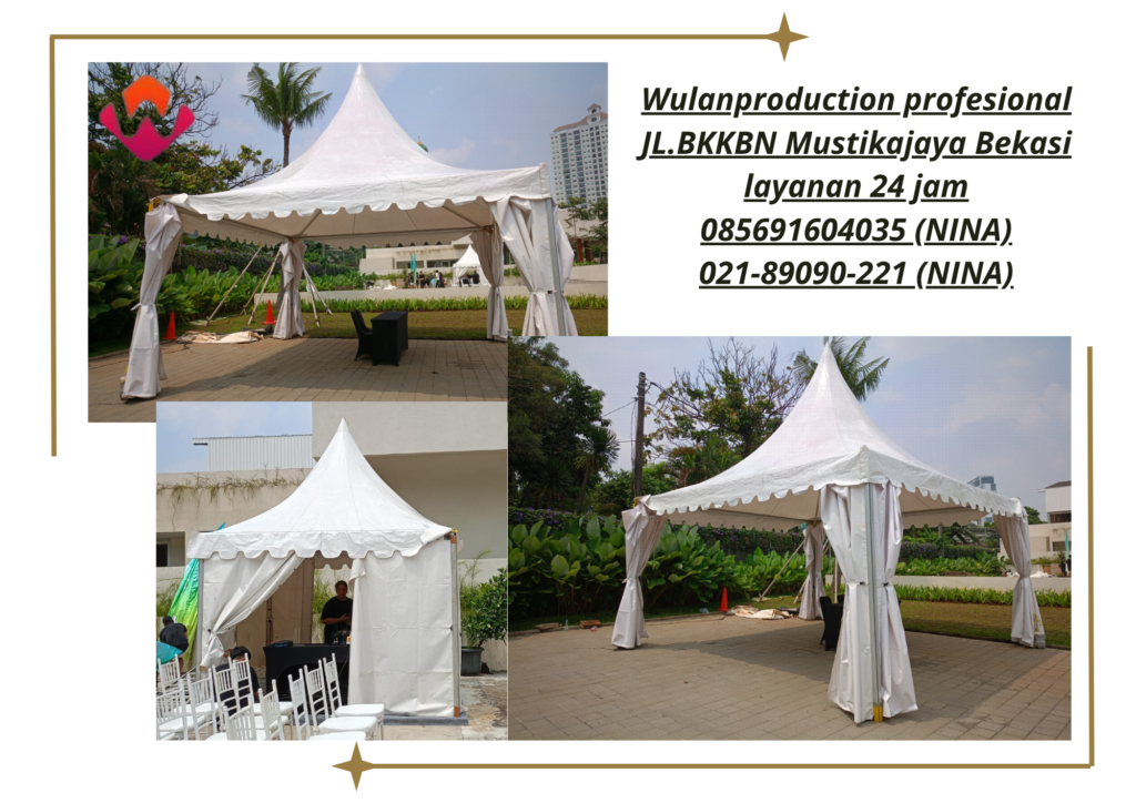 Sewa Sarnafil Tenda Model Kerucut Atap Putih Area Bekasi