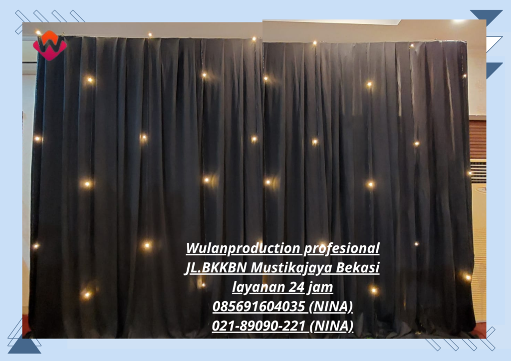 Rental Black Curtain Starlight Wilayah Bandung