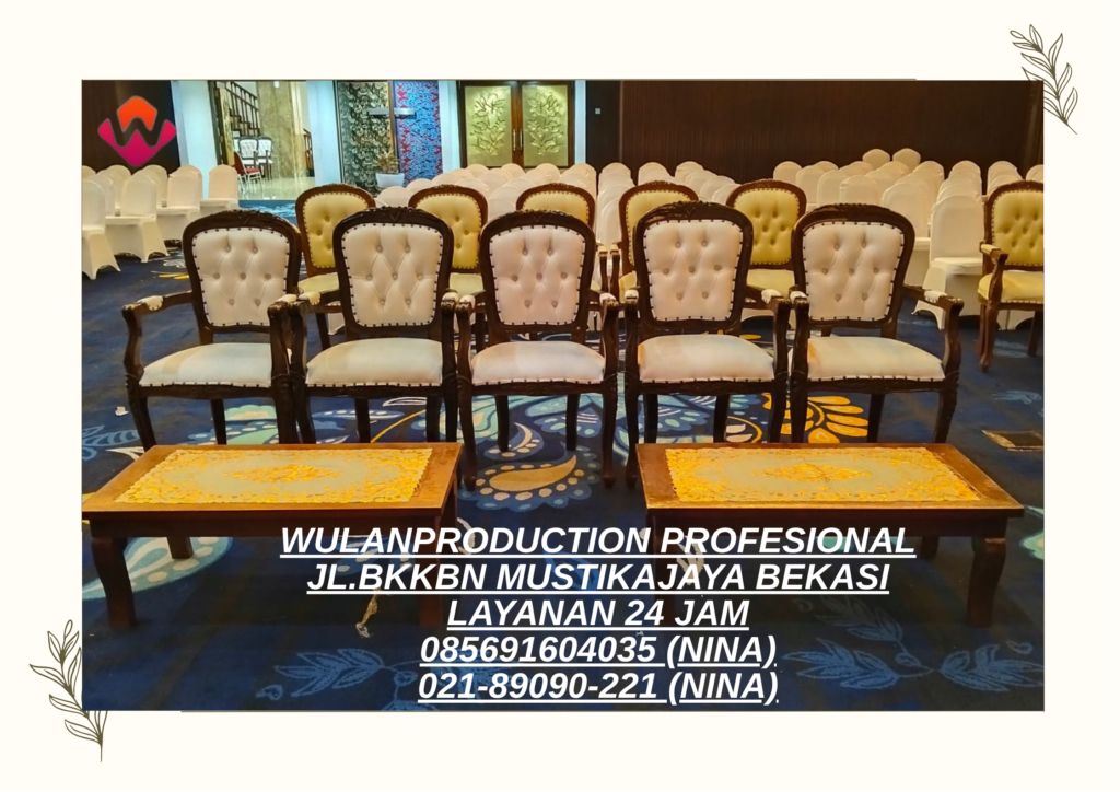 Rental Kursi Armchair VIP Dan Meja Kayu Taplak Di Jakarta