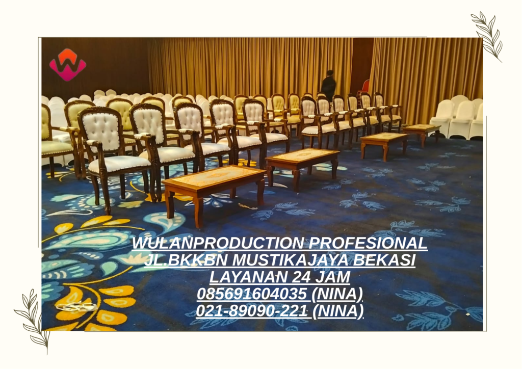 Rental Kursi Armchair VIP Dan Meja Kayu Taplak Di Jakarta