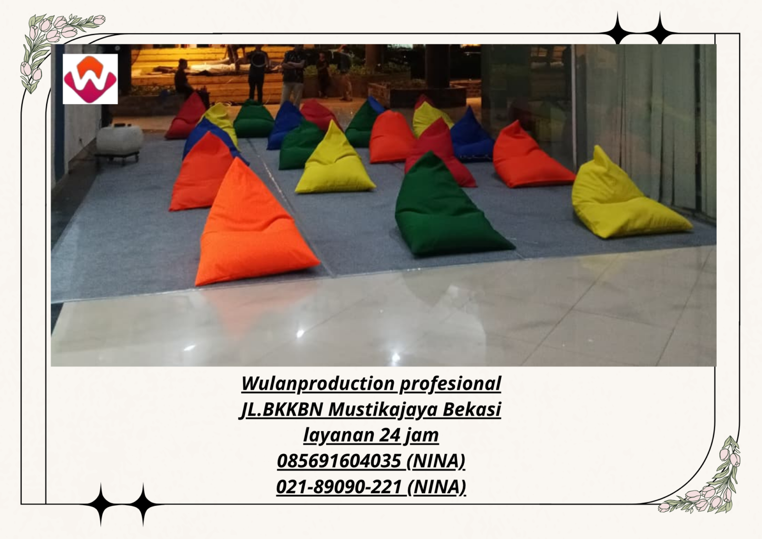 Sewa BeanBag Karpet Buana Mistyfan Jatiwarna Bekasi