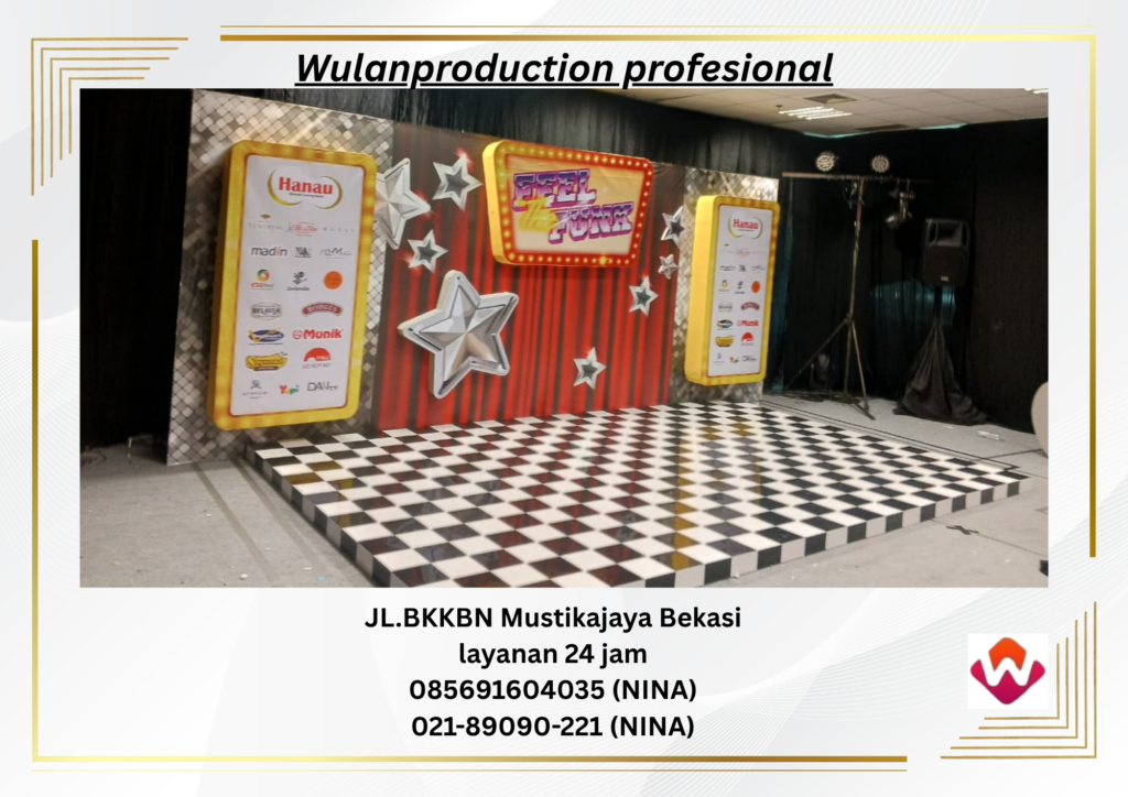 Sewa Dance Floor HPL Hitam Putih Kotak-Kotak Serpong