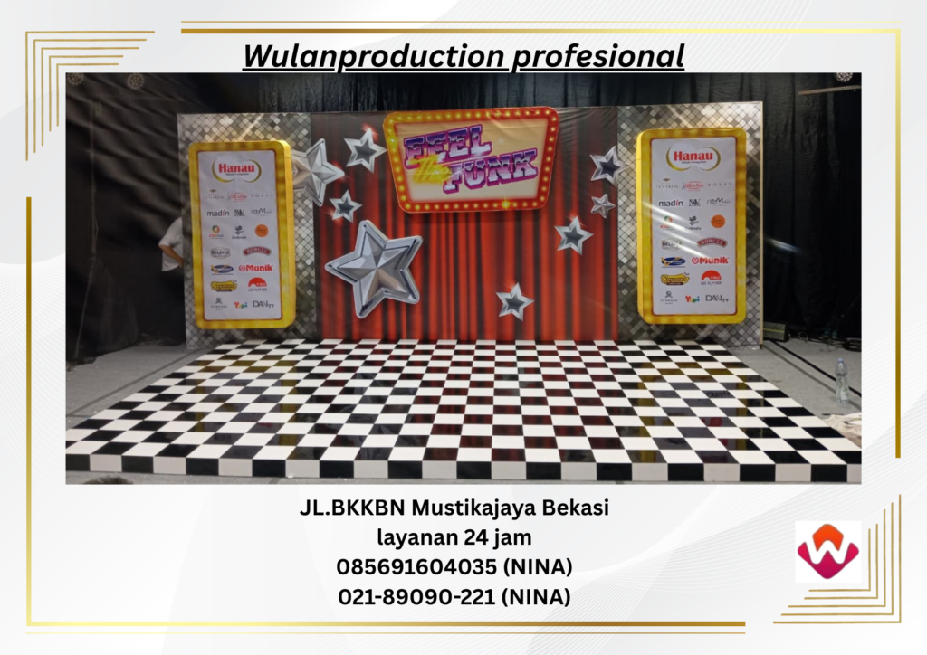 Sewa Dance Floor HPL Hitam Putih Kotak-Kotak Serpong