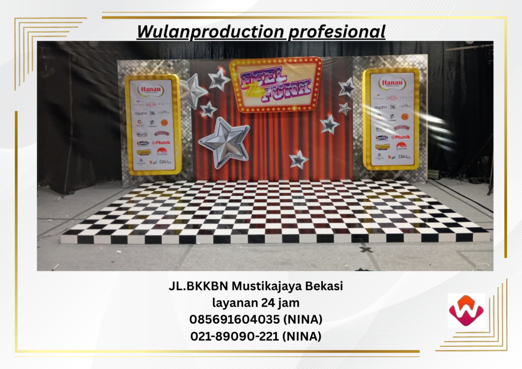 Sewa Dance Floor HPL Hitam Putih Kotak-Kotak Serpong