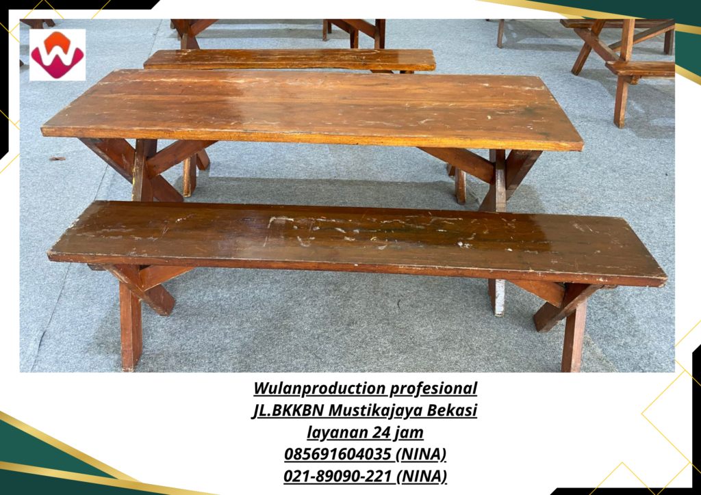 Sewa MEJA BANGKU TAMAN KAYU Outdoor Jakarta