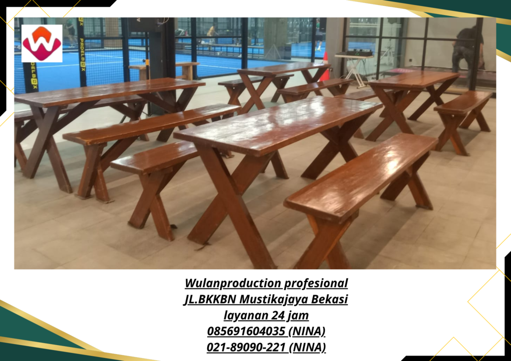 Sewa MEJA BANGKU TAMAN KAYU Outdoor Jakarta