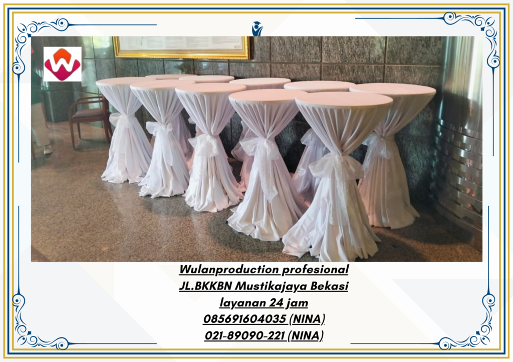 Sewa Meja Bar Cover Tebar Tali Pita Jakarta
