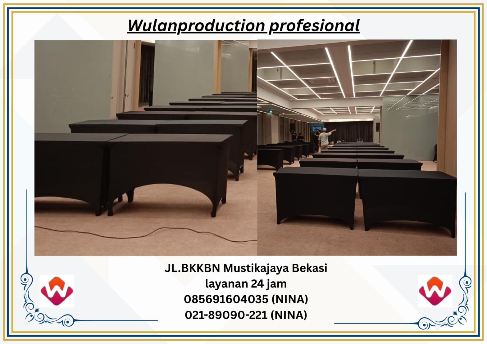 Sewa Meja Ibm HPL Dan Meja IBM Cover Stretch Hitam Bekasi