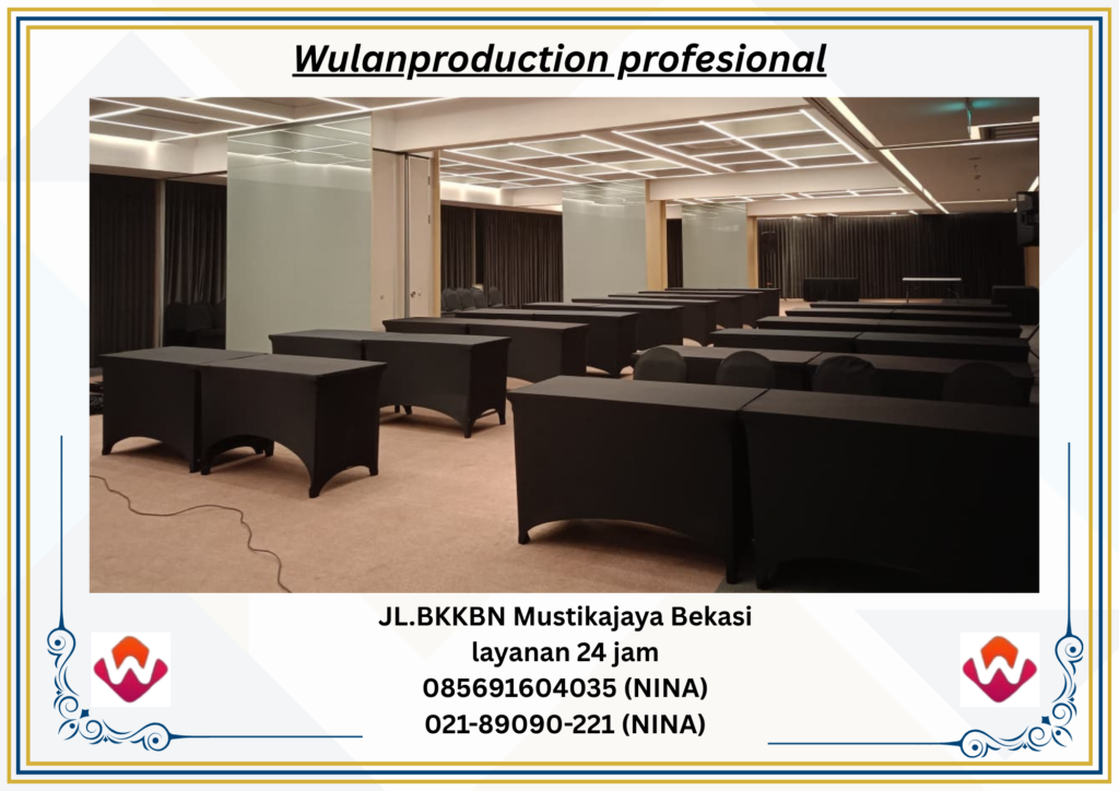 Sewa Meja Ibm HPL Dan Meja IBM Cover Stretch Hitam Bekasi