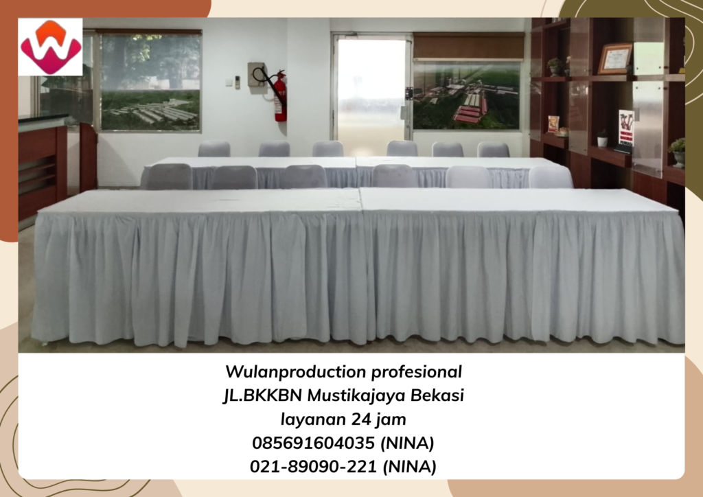 Sewa Meja Kotak Cover Skirting Area Cibubur Jakarta Timur