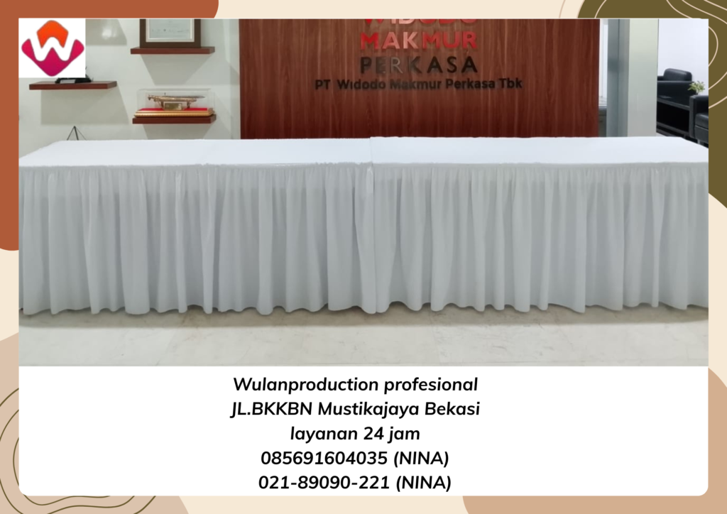 Sewa Meja Kotak Cover Skirting Area Cibubur Jakarta Timur