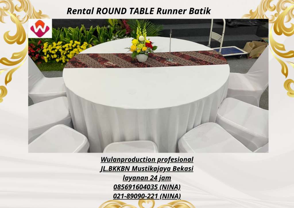 Rental ROUND TABLE Runner Batik Jakarta