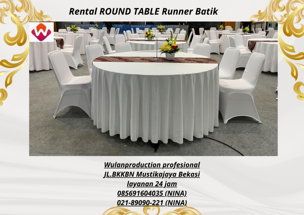 Rental ROUND TABLE Runner Batik Jakarta