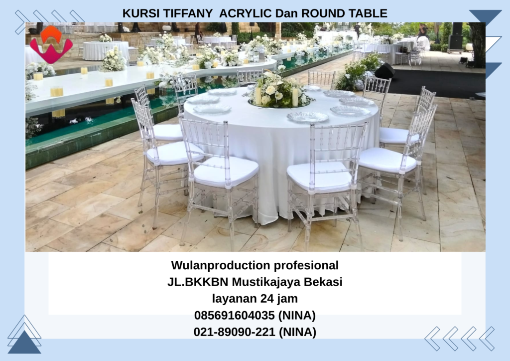 Sewa KURSI TIFFANY ACRYLIC Dan ROUND TABLE Cover Jakarta