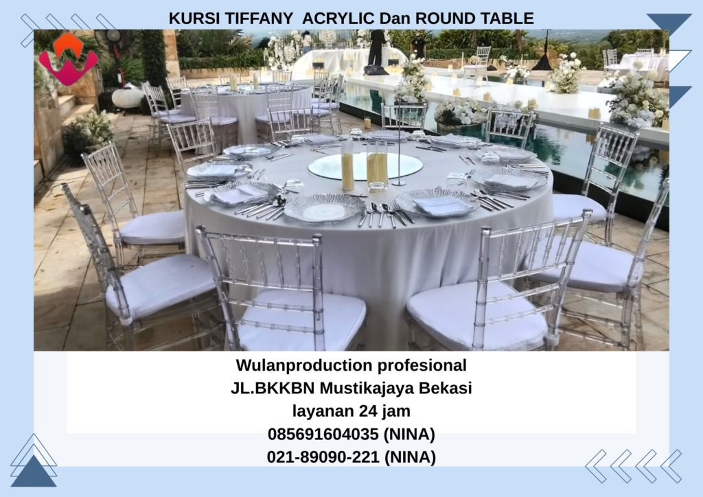 Sewa KURSI TIFFANY ACRYLIC Dan ROUND TABLE Cover Jakarta