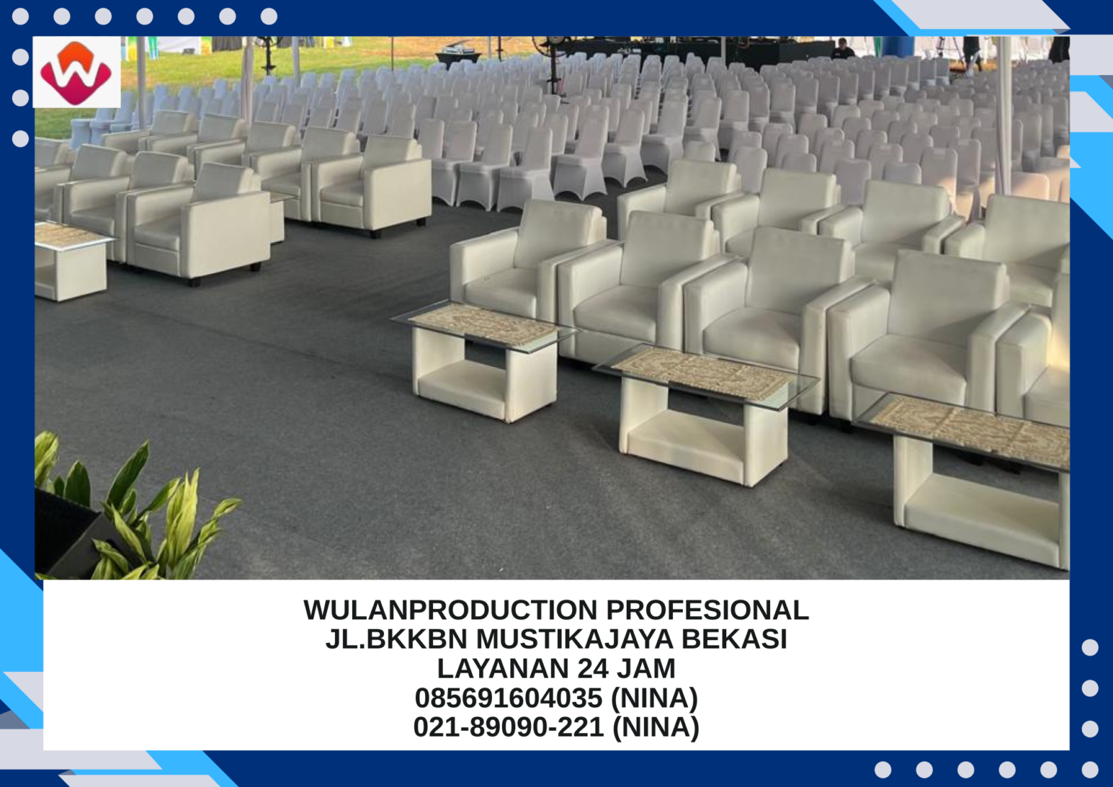 Sewa MEJA VIP SOFA KOTAK PUTIH KURSI EVENT Depok