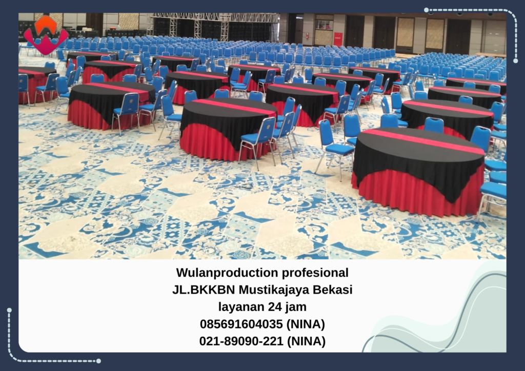 Sewa ROUND TABLE dAN KURSI Bercover Area Cikarang Bekasi