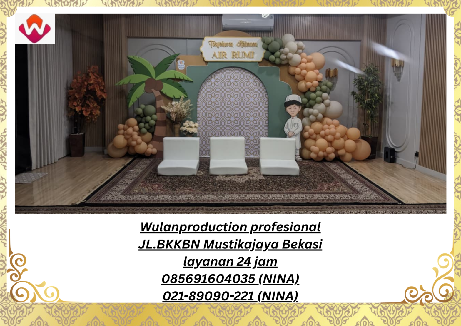 Sewa KARPET PERMADANI Coklat SOFA Lesehan Putih Jakarta