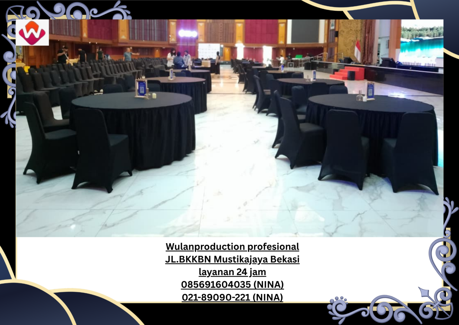 Sewa MEJA Bundar KURSI FUTURA Event Kemensos Jakarta