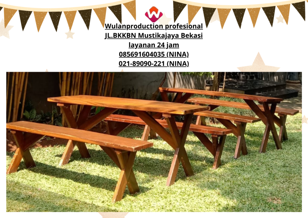 Sewa MEJA KURSI TAMAN Gratis Ongkir Depok