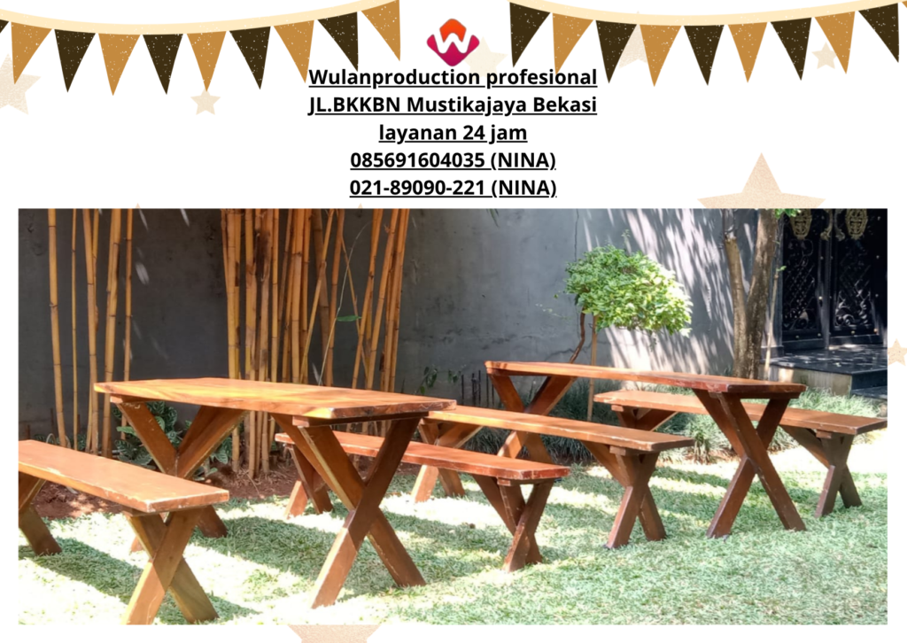 Sewa MEJA KURSI TAMAN Gratis Ongkir Depok