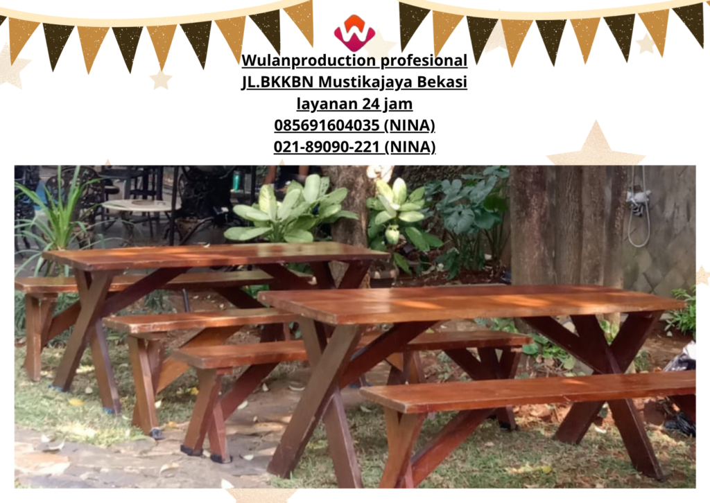 Sewa MEJA KURSI TAMAN Gratis Ongkir Depok