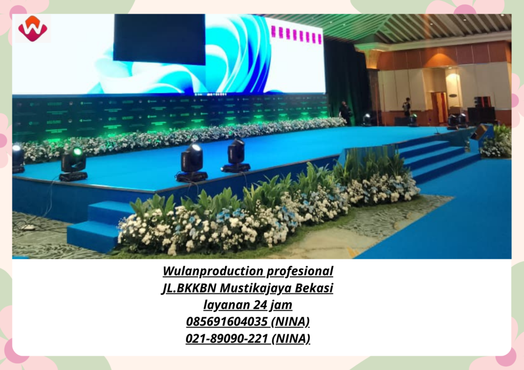 Sewa PANGGUNG STAGE STAINLESS KARPET BIRU Jakarta