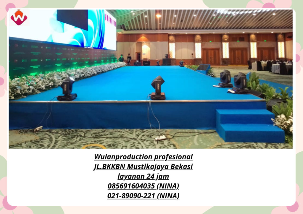 Sewa PANGGUNG STAGE STAINLESS KARPET BIRU Jakarta
