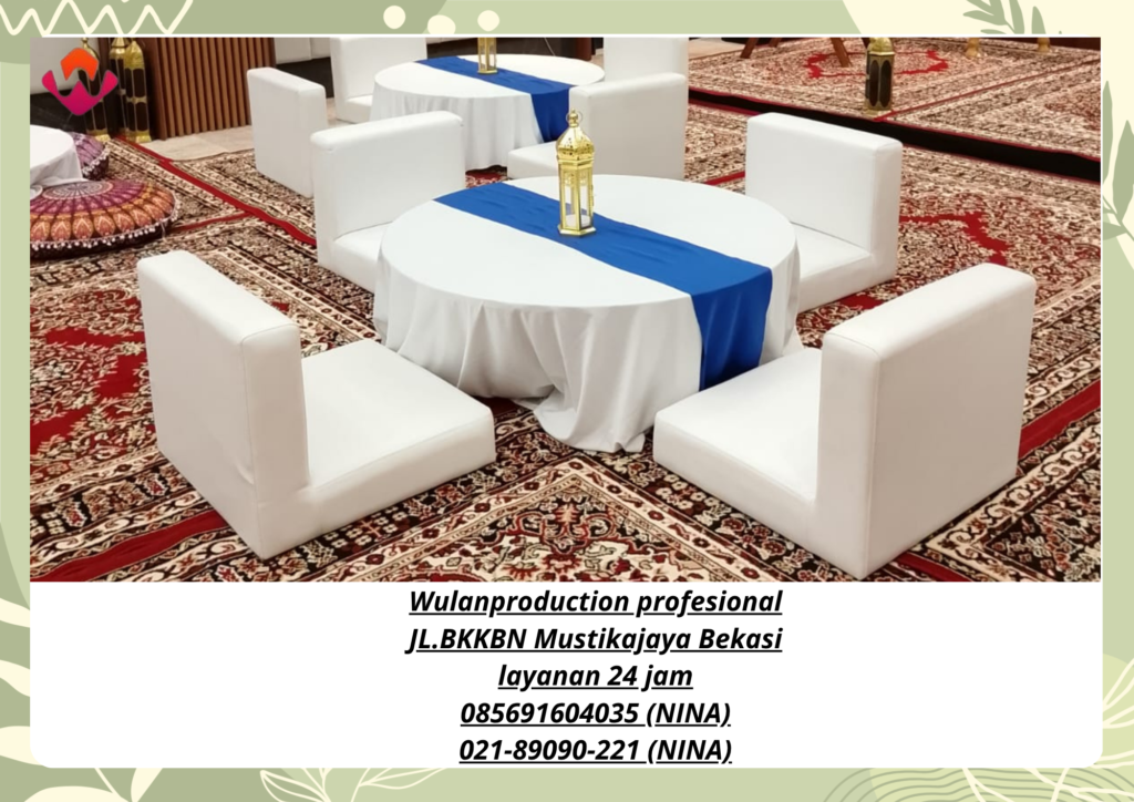 Sewa SOFA Lesehan Putih Area Pondok Gede Rawa Indah II