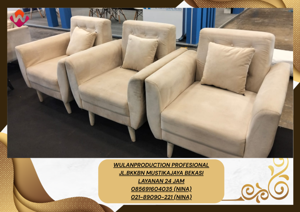 Sewa SOFA RETRO Putih Type Triple Dan Single Jakarta
