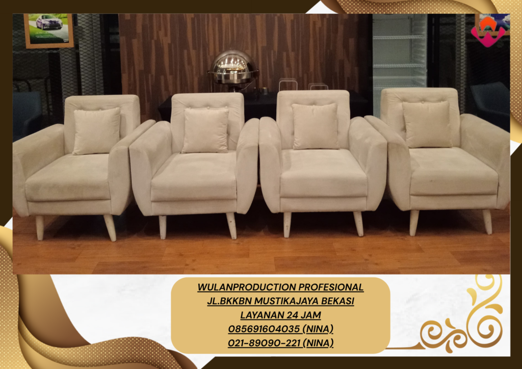 Sewa SOFA RETRO Putih Type Triple Dan Single Jakarta