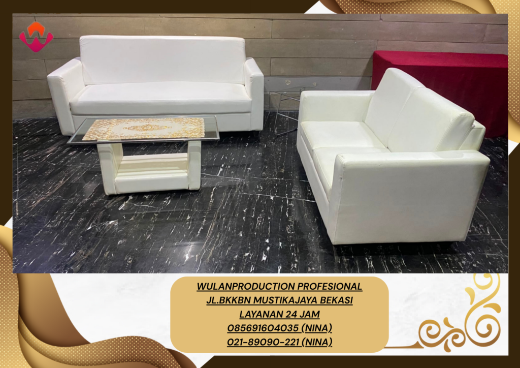 Sewa SOFA RETRO Putih Type Triple Dan Single Jakarta