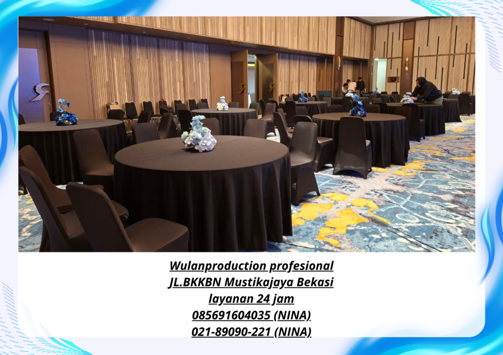 Sewa TENDA Bazar ROUND TABLE Full Cover Jakarta