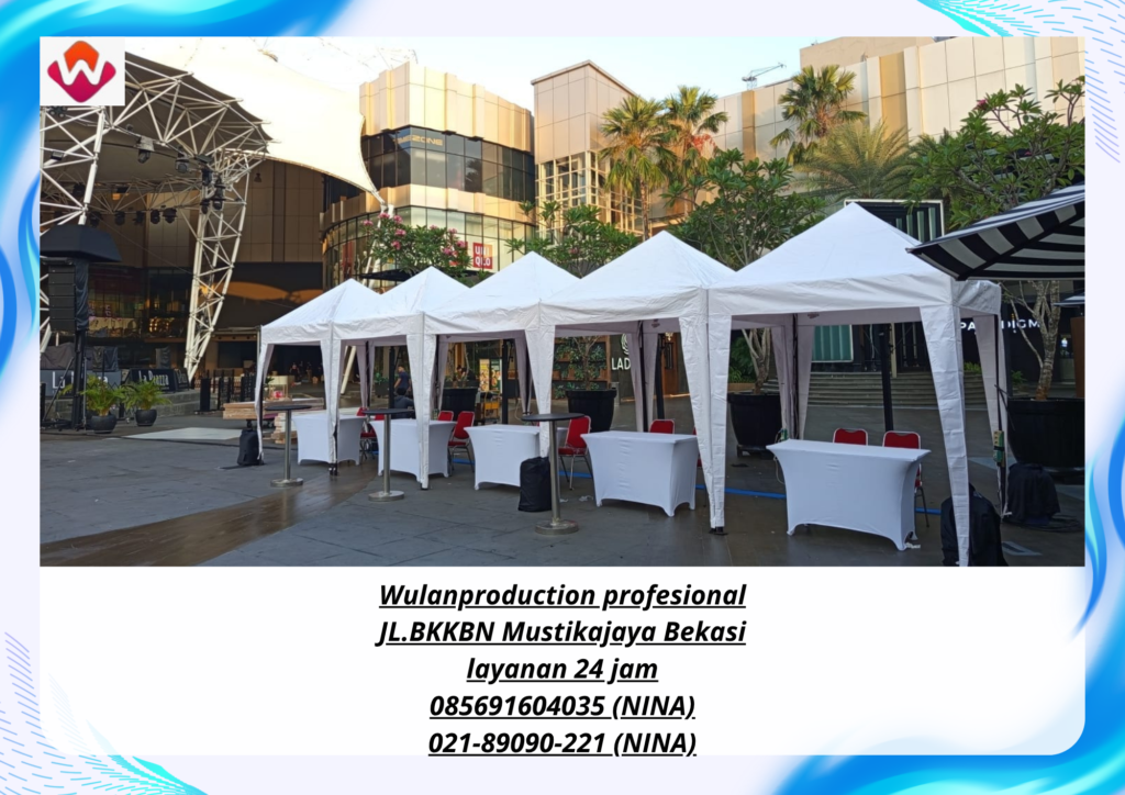 Sewa TENDA Bazar ROUND TABLE Full Cover Jakarta