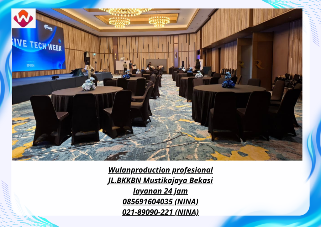 Sewa TENDA Bazar ROUND TABLE Full Cover Jakarta