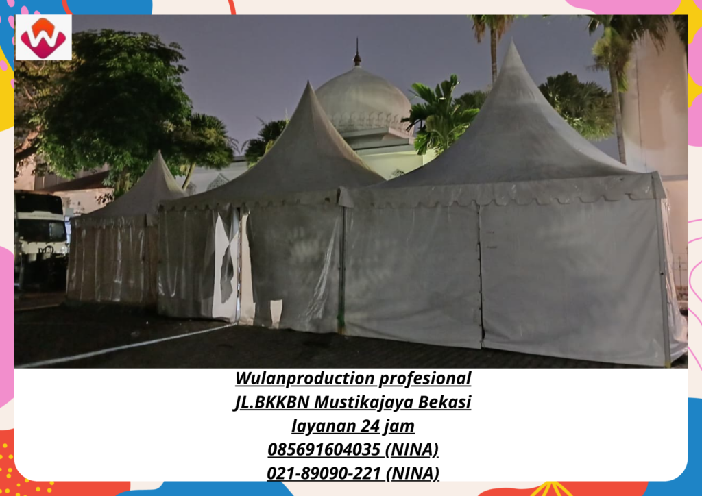 Sewa TENDA SARNAFIL Kerucut Putih Karawang