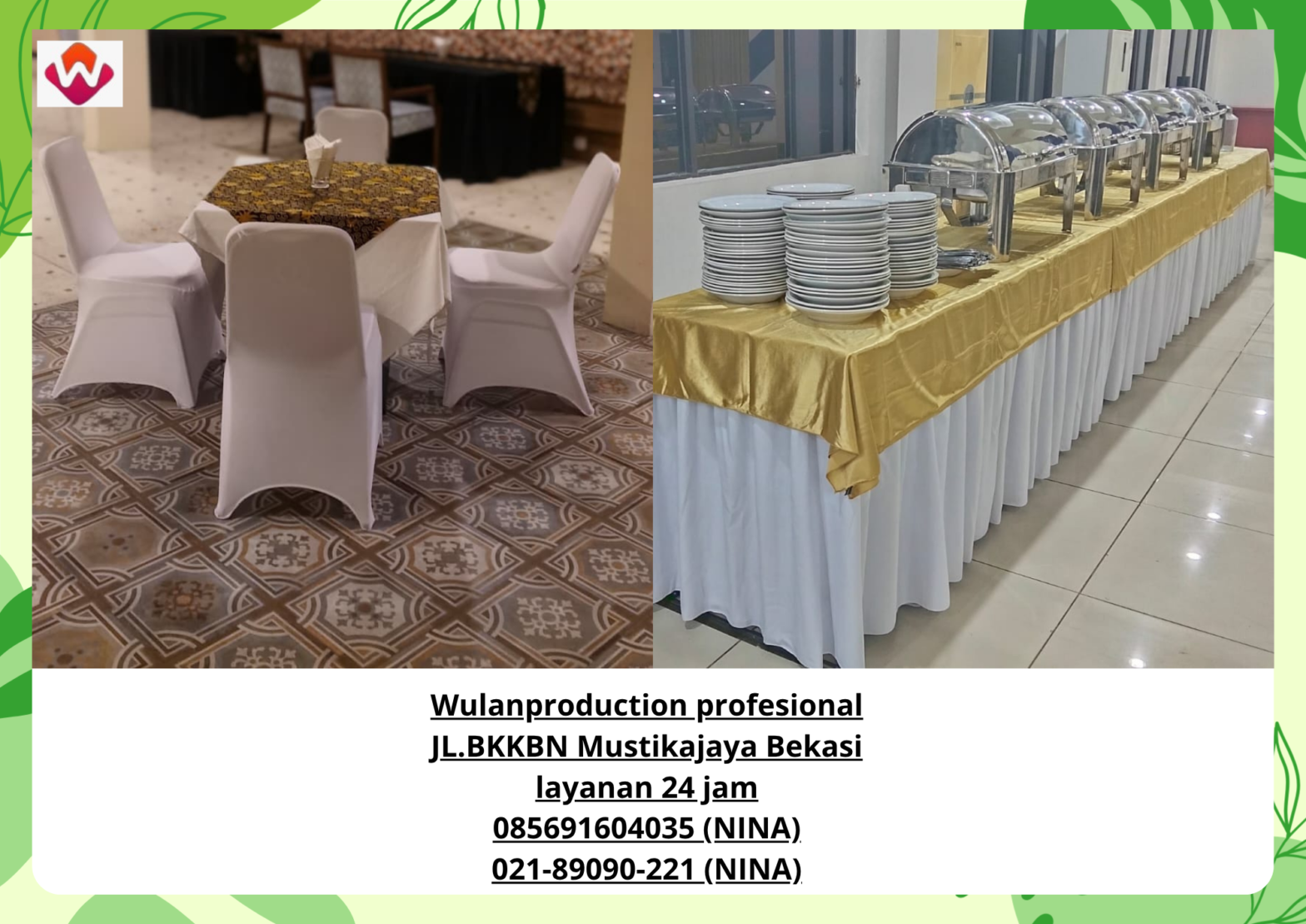 Rental ALAT CATERING KURSI COVER KETAT TAPLAK TEBAR Menteng
