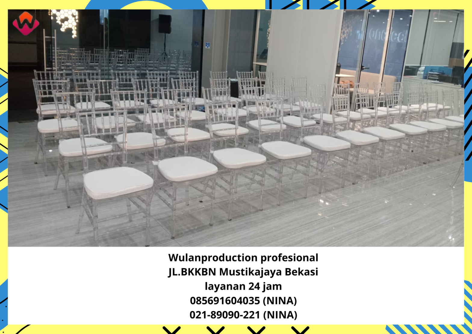Rental KURSI ACRYLIC TIFFANY Plus Bantal Duduk Jakarta